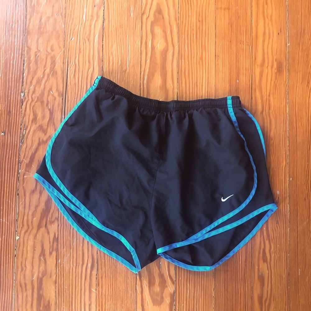 Black and blue nike shorts